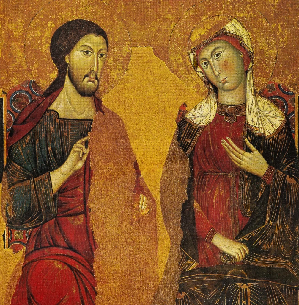 1920px rinaldo da siena, maria e cristo in trono, siena, chiesa del convento delle clarisse, ca. 1270 80, sato attuale2